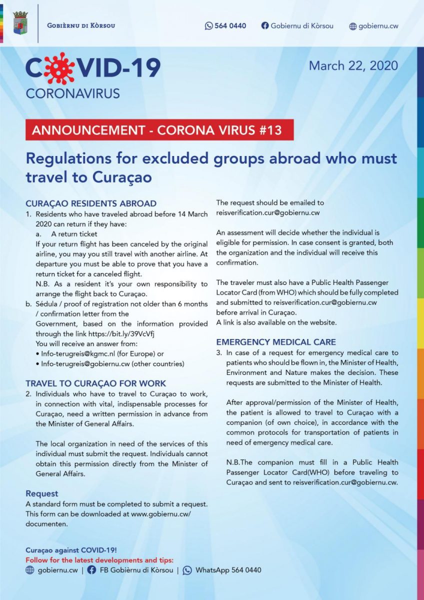 Read more about the article Announcement – Corona virus #13 Regulations